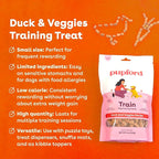 Pupford Freeze Dried Training Treats for Dogs & Puppies, 240+ Four Ingredient Bites (Duck & Veggies, 5 oz)