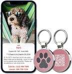 MYLUCKYTAG ID Tags Dog Tags - Pet Online Profile - Scan Receive Instant Location Alert Email