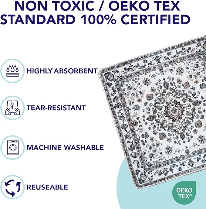 PUPIBOO Washable Pee Pads for Dogs and Cats - Super Absorbent Reusable Puppy Training Pads - 100% Waterproof, Leak-Proof & Non-Slip Whelping Pads for Pet Housebreaking