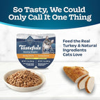 Blue Buffalo Tastefuls Savory Singles Natural Wet Cat Food in Gravy, 2.6-oz. Twin-Pack Tray, Turkey Entreé (24 Count)