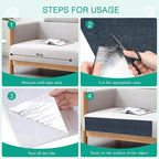 ORIA Cat Scratching Mat, Cat Scratch Furniture Protector, Trimmable Self-Adhesive Climbing Cat Scratcher Mat, Replacement Carpet Pad for Cat Tree Post Shelves Wall, 2 Meters, Grey