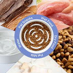 8.25'' Ceramic Slow Feeder Dog Bowls - Petal Shape Modern Dog Food Dish for Medium and Large Breeds, Puzzle Maze Bowl to Slow Down Eating, Anti-Gulping, Dishwasher & Microwave Safe, White