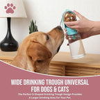 Leak Proof Portable Dog Water Bottle with Bowl – Travel Pet Water Dispenser for Walking & Hiking – Food Grade Plastic – Choose from 3 Colors (Pink, 500 ml)