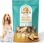 ALFIE'S TREATOS Green Lipped Mussels for Dogs & Cats (2.65 oz), Air-Dried Dog Treats, Natural Supplement & Omega-3 Food Topper, Single Ingredient, Freeze-Dried Alternative