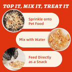 Wellix Dog & Cat Food Topper - Antarctic Krill Treats Freeze Dried Egg Yolk&Chicken Flavor Low Calorie - Cognitive and Skin & Coat Support - Healthy Cat Treats for Indoor Cats