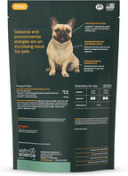 VetriScience Allergy & Itch Support Chews, Skin and Coat Supplement for Dogs, Allergy Chews for Itching, Scratching, and Licking, Support Skin and Immune Health, Duck, 75 Count