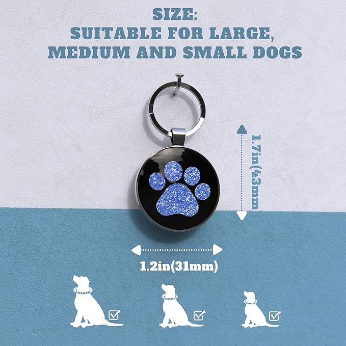 QR Dog Tags Personalized for Pets Custom Dog Tags Dog Name Tag QR Code Pet Tags Smart Pet ID Tags Free Online & Scan QR Receive Instant Pet Location Alert Email