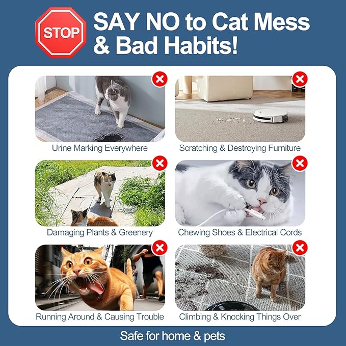 Cat Deterrent Spray – 5 fl.oz / 150ml Indoor & Outdoor Anti-Scratch Training Aid for Cats and Kittens – Non-Toxic Formula with Botanical Extracts – Furniture Protection Spray