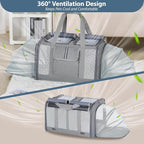 Cat Carrier for 2 Cats – Large Expandable Soft-Sided Pet Travel Carrier, Dual Compartments, Privacy Protection, Dog Carrier for Small/Medium Dogs, Home & Outdoor Use