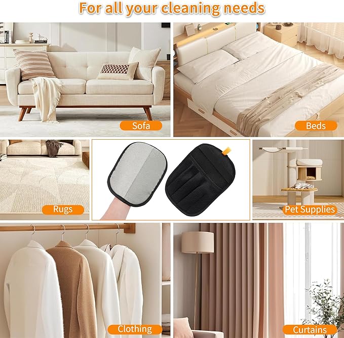 3PCS Pet Hair Removal Glove for Cats & Dogs, Upgraded Five-Finger Electrostatic Pet Hair Remover Glove, Reusable Magic Brush Pet Hair Removal Tool for Laundry, Couch, Carpet & Car Seat