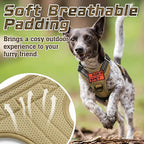 rabbitgoo Tactical Dog Harness Medium Sized Dog, No Pull Military Service Vest with Handle & Molle, Easy Control for Training Walking, Adjustable Reflective Straps, Brown, M