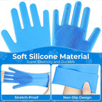 2PCS dog washing gloves and dog bath brush, 2-in-1 pet shower set | Suitable for dogs, cats, bath massage, and pet grooming