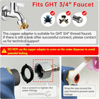 Automatic Water Dispenser for Dogs/Cats, 1 Gallon Auto-Fill Dog Water Bowl Dispenser for Indoor/Outdoor, Large Water Feeder for Pets/Livestock, BPA-Free, Wide Mouth, Fits GHT 3/4" Faucet, Blue