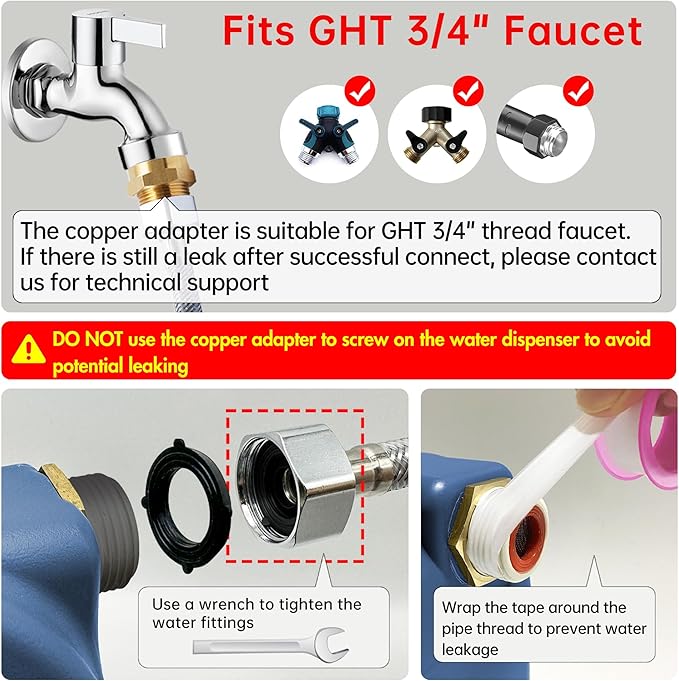 Automatic Water Dispenser for Dogs/Cats, 1 Gallon Auto-Fill Dog Water Bowl Dispenser for Indoor/Outdoor, Large Water Feeder for Pets/Livestock, BPA-Free, Wide Mouth, Fits GHT 3/4" Faucet, Blue