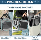 Airline Approved Pet Carrier Small Dog & Cats Under 15 lbs - 18x11x11 Inch Soft-Sided TSA Compliant Travel Bag for American, Delta & United Airlines Flight
