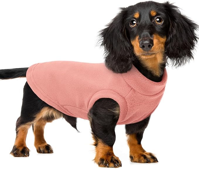 PUMYPOREITY Fleece Sphynx Cat Clothes, Warm Thick Cat Sweater, Soft Winter Coat for Hairless Cats, Cold Weather Pet Sweater for Dogs and Cats, Pink, 2XL