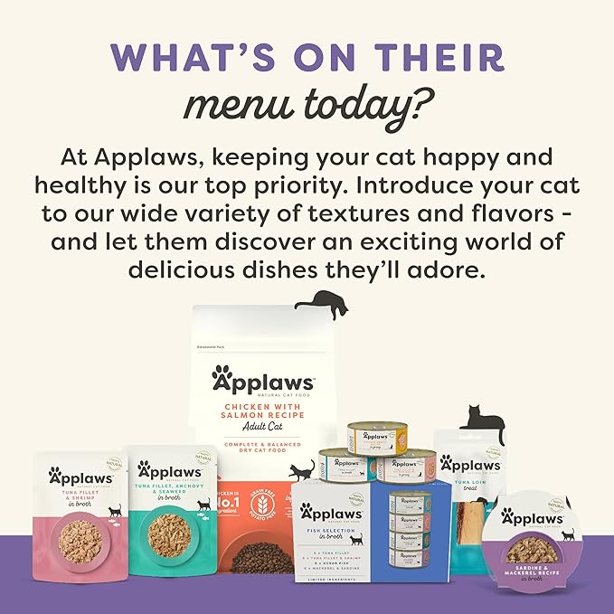 Applaws Natural Wet Kitten Food, Limited Ingredient, Grain-Free, Protein with No Artificial Additives,Variety Pack in Broth (24 x 2.47oz Cans)
