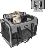 Cat Carrier Dog Carriers for Small Medium Dogs Large Cat Carrier Soft Sided Cat Carriers, Pet Travel Carrier Collapsible Cat Bag 0-25 Lbs, Puppy Kitten Carrier (Grey)