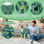 Pet Sweaters for Dogs Boys and Girls, Dynamic Letter Patterned Dog Sweater,Dog Cardigan,Pet Clothes,Pet Knitted Clothing,Fit for Different Seasons and Kinds of Dogs (Green M)