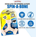 Bullibone Nylon Dog Chew Toy Spin-a-Bone - Interactive Dog Toy, Triggers Natural Instincts, and Improves Oral Health