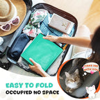 25 Pcs Disposable Travel Litter Box for Cat Dog Foldable Litter Box Collapsible Waterproof Pet Supplies for Kitten Indoor Outdoor, 19.69 x 19.69 Inch