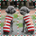 PETCARE Christmas Dog Costume Pet Sweater Vest Cute Bear Red Striped Cat Sweaters Warm Winter Dog Clothes for Small Medium Large Dogs Cats Ugly Xmas Puppy Doggy Chihuahua Yorkie Outfits