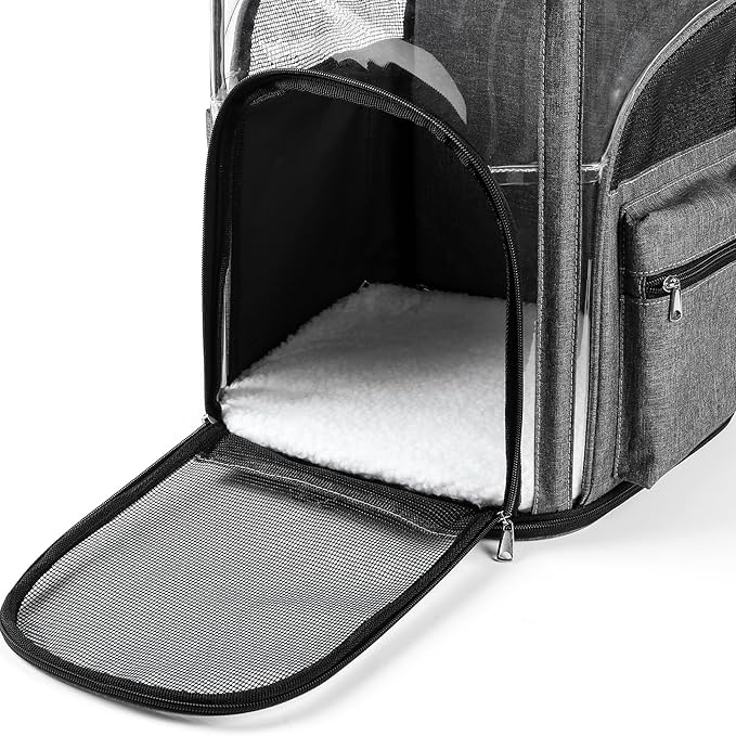 Cat Carriers Dog Carrier Pet for Small Medium Cats Dogs Puppies up to 25 Lbs, TSA Airline Approved Soft Sided, Collapsible Travel Puppy - Black Grey (M: 13" LX11.4 WX17.3 H, Black)