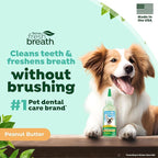 TropiClean Fresh Breath Dog Toothpaste for Teeth Cleaning, Breath Freshener, Easy Plaque & Tartar Remover Gel, No Toothbrush Needed, Peanut Butter, 4oz.