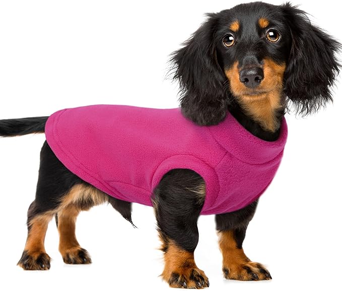 PUMYPOREITY Fleece Sphynx Cat Clothes, Warm Thick Cat Sweater, Soft Winter Coat for Hairless Cats, Cold Weather Pet Sweater for Dogs and Cats, Rosepink, 2XL