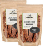 Farm Hounds - Chicken Strips - Premium Natural Jerky for Dogs - 100% Humanely Raised Chicken- Break-to-Size - Great for Training & Treats - No Added Fillers - Made in USA - 2 Pack