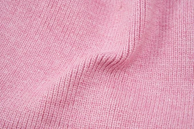 Lanyarco Pink Knitted Dog Sweater Dress, Plaid Dog Winter Clothes for Small Dogs Girl, Maltese Cat Apparel, X-Small (XS)