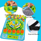 Pet Snuffle Mat for Dogs Sniff Mat Nosework Feeding Mat Slow Feeder Interactive Dog Puzzle Toys for Training and Stress Relief Encourages Natural Foraging Skills (31''x19''（Blue）)