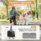 2-in-1 Dog Playpen 73.5''Pop Up Cat Pet Playpen, Assembly-Free Indoor Outdoor Kitten Enclosure, Kitten Pen Cat Cage Portable Puppy Tent Crates Kennel for Small Animals(No Divider, Unified Space)