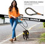 lynxking Slip Lead Dog Leash Reflective, Heavy Duty Comfortable Strong Rope for Large Medium Small Dogs No Pull Pet Training (Black, 2PCS Large 1/2in x 6ft)