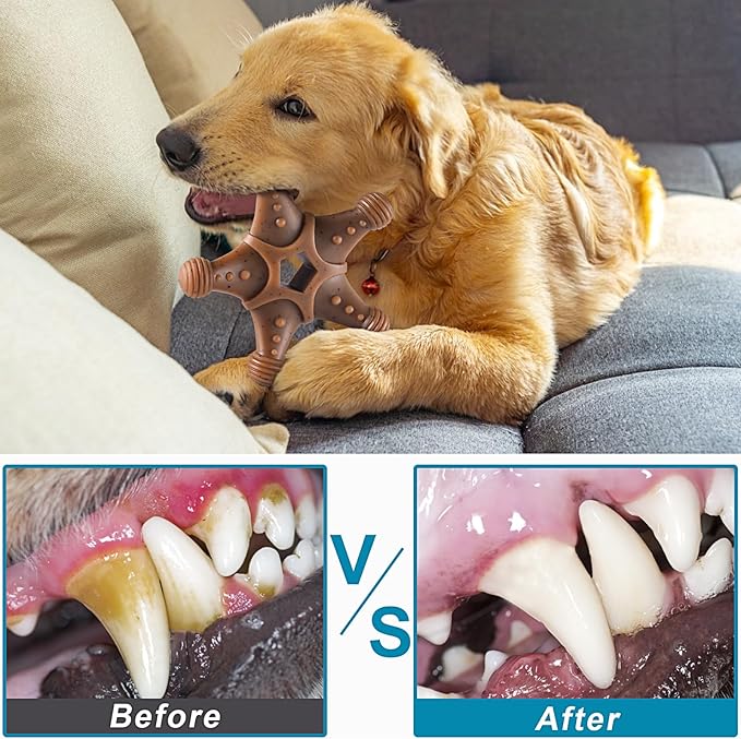 Dog Toys for Aggressive Chewers, Indestructible Toys for Large Dogs, Dog Chew for Large Medium Small Breed, 3 Pack Super Chewer with Tough Nylon, Gift for Dogs