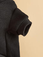 QWINEE Basic Dog Hoodie Sweatshirt Puppy Sweater Warm Cat Costumes Pet Clothes for Chihuahua Puppy Kitten Small Medium Dogs Black Medium