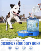 Portable Dog Travel Water Bottle, 77oz Large Dog Water Bowl Dispenser Portable, Leakproof Pet Drinking Bottle Dispenser for Hiking Camping Walking Travelling Beach Car Trips, BPA Free,Blue