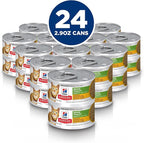 Hill's Science Diet Senior Vitality Adult 7+, Senior Premium Nutrition, Wet Cat Food, Chicken & Vegetable Stew, 2.9 oz. Cans, 24-Pack