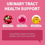 Just Try 13.4 OZ Urinary Tract Cat Treats for Indoor Cats Health Supplement Cranberry & D-Mannose for Kidney Bladder UT Support Salmon Flavor Crunchy Chews Cat Loves