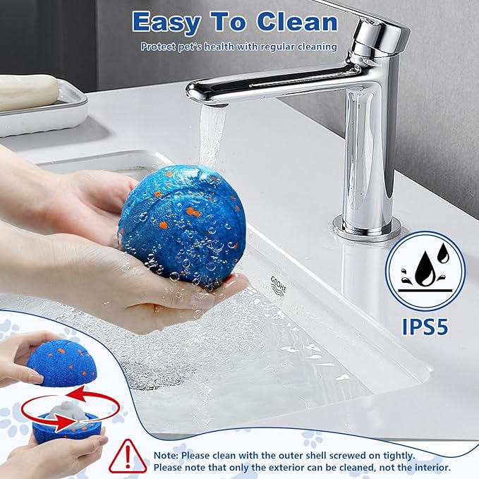 Magicorange Interactive Dog Toys,Automatic Rolling Dog Ball Toys,Dogs Rolling Effect Tennis Balls Herding Balls for Puppy/Small/Medium/Large Dogs (Blue)