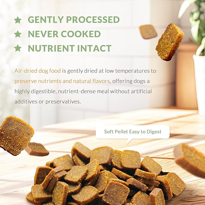 Herz Air-Dried Dog Food – Chicken Breast Recipe 2 lb, Single Pure-Meat, Grain Free, All Natural, High Protein, Limited Ingredients