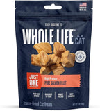 Whole Life Cat Just One Salmon Freeze Dried Cat Treats - Human Grade High Protein Food, Healthy Training Snacks, Freeze Dried Salmon Food Toppers, USA Made Natural Treats - 1 oz (Pack of 1)