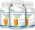 Zinc for Dogs to Support Healthy Skin & Coat, Promote Normal Growth, Balanced Immune Function & Cellular Metabolism, with Biotin, Folate, Selenium & Vitamin E, 120 Chewable Tablets