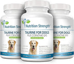 Taurine for Dogs, Support for a Healthy Heart Function, Resist Inflammatory Diseases, with Coenzyme Q10 to Help Manage Heart Failure and DCM in Dogs, 120 Chewable Tablets
