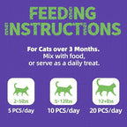 Just Try 16 OZ Blueberry Cat Treats for Indoor Cats, Gluten Free, Low-Calorie Healthy Cat Snacks, Plant-Based Fiber-Rich Natural Chicken Flavor Training Treats