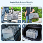 Cat Carrier for 2 Cats – Large Soft-Sided Pet Travel Carrier, Dual Compartments, Privacy Protection, Dog Carrier for Small/Medium Dogs, Home & Outdoor Use