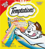 Temptations Creamy Puree Variety Pack of Squeezable Cat Treats, 0.42 oz. Tubes, 24 Count