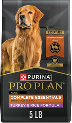 Purina Pro Plan Complete Essentials Shredded Blend Turkey and Rice Dog Food Dry Formula with Probiotics for Dogs - 5 lb. Bag