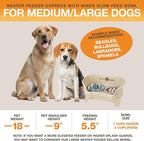 Neater Feeder Express Mess Proof Dog Bowls Elevated for Medium and Large Breed – Made in USA – No Spill Raised Slow Feeder Elevated Dog Bowl Stand, Slow Feed Food and Water Bowl Set, Almond