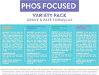 Weruva Wx Phos Focused, Pate & Gravy Formulas Variety Pack, 3oz Can (Pack of 12)
